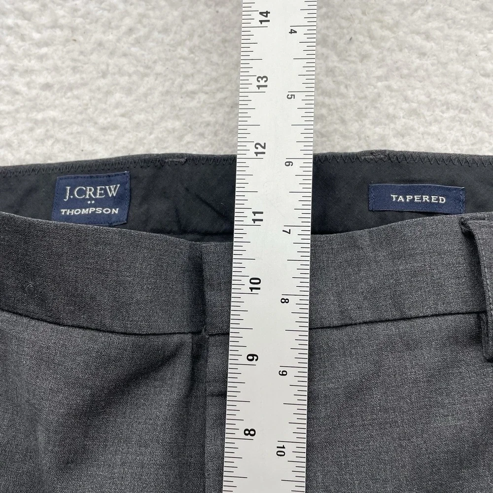 J. Crew Thompson Dress Pants Mens 38x30 (Tag 36) Wool Blend Gray Tapered Stretch